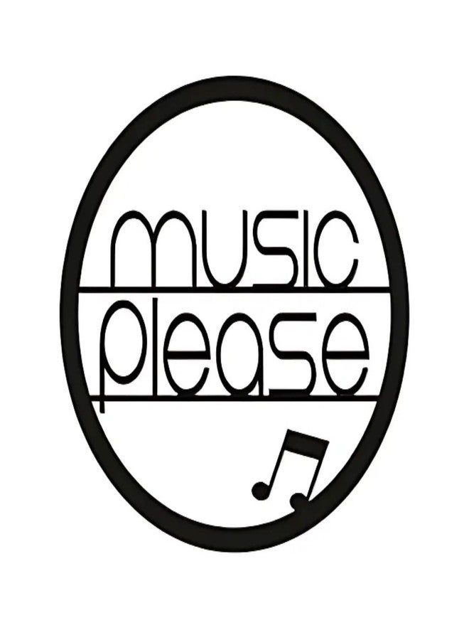 BLIND SHOP Music Please Designer Wood Wall Hanging - Decorative Home Wall Decor for Living Room - Modern Wooden Hanger for Stylish Decoration (Size 20X20X1.5 CM) - Image 1